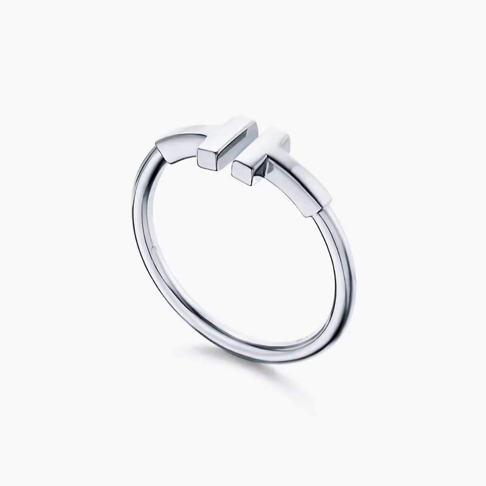 Tiffany T Wire Ring 18K White Gold